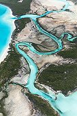 Aerial view of Exuma Islands - Bahamas 