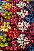 Various fruit on a stall - Québec Canada  ; Jean Sablon market