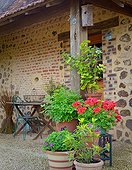 Steps of a stone farmhouse Perigord - France 