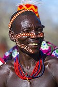 Portrait of Hamer man - Omo valley Ethiopia