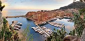 Port of Fontvieille at sunset - Monaco 