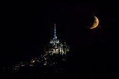 Moonset on the Mont Saint-Michel - Normandy France