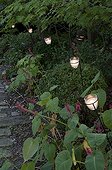 Garden lighting with candle jars
