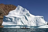 Sea kayaking before a Iceberg - Nordvest Fjord Greenland 