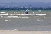 Windsurfing on Lake Geneva windy - France