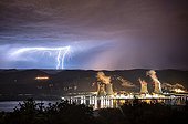 Nuclear power and storm along the Rhone - France