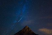 Meteor over a mountain in Cantabria - Spain