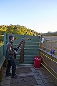 Rifle shooting position of Palombes netted - Basque Country ; Napal Lanne,<br>