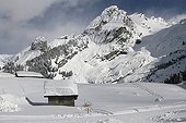 Massif des Aravis in winter - Alpes France 