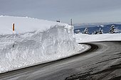 Montange Road in winter - Bauges Alpes France 