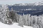 View of Lake Annecy - Bauges Alpes France 