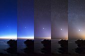 Zodiacal light on the island of Houat - Brittany France 