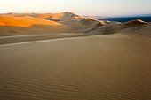 Sand Dunes and ocean - Namib Desert Namibia 