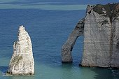 The Needle and the Porte d'Aval - Cliffs Etretat France