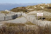 Wood Ganivelles to protect the sand dunes - France 