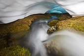 River under the snow at spring - Guadarrama Spain