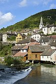 Village of Lods on the Loue river - Franche-Comté France  ; Les Plus Beaux Villages de France 