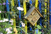 Shelter for insects in the priory garden - France Lorraine 