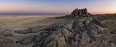 Dry granite rock outcrop on Kubu Island - Makgadikgadi Pan
