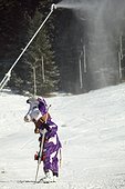 'Milka cow' in a winter sports resort - France