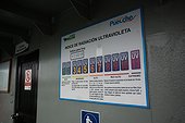 Billboard UV Index on a ferry - Chile  ; Ferry Puelche-Rampa