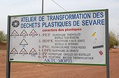 Plastic recycling workshop - Mopti Mali ; and manufacturing pavers from recycled plastic bags. 