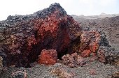 Red lava slag - Caldera Piton de la Fournaise Reunion Island
