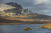The Old Man of Storr - Isle of Skye Hebrides Scotland ; seen from the loch Leathan 
