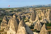 Turkey. Ballooning in Cappadocia. Every morning or so, around one hundred balloons are taking off near Goreme for one hour flight upon the best places of Cappadocia.