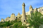 Turkey. Cappadocia. Near Goreme, the Love Valley is named after the phalllic shape of its fairychimneys.