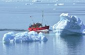 Denmark. Greenland. West coast. Fishing boat near the town of Ilulissat. The main species are the cod, the halibut and the snapper.