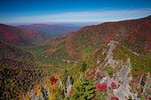 Autumn scene from Chimney Tops, Pigeon River Valley, Great Smoky Mountains National Park, Tennessee, USA