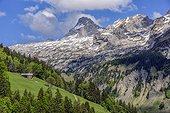 The Pointe Percée in the Aravis mountain range, above the Grand Bornand, Haute-Savoie, France