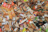 Food waste. Recycling of expired sandwiches from a large shop. Veolia plant. Grange (71), France