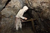 Minor pumping water into the mine , pageant, Animation Rush Money in the St. Louis mine Old silver mines of the sixteenth century , Sainte-Marie-aux-Mines , Alsace, France