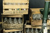 Old bottlie boxes, water museum , Velleminfroy , Franche -Comté , France