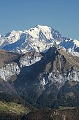Mont Blanc massif autumn, Haute-Savoie, Massif, France