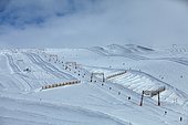 Ski slopes, resort Les Deux Alpes, France