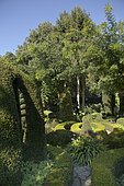 Private garden of topiaries in Beerse, Belgium.