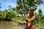 Mentawai hunter Siberut, Mentawai, Indonesia