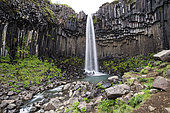 Orgues basaltiques et cascade Svartifoss, Skaftafell, Vatnajökull, Islande