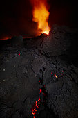 Piton de la Fournaise in activity, Volcano eruption 16 of september 2016, Reunion
