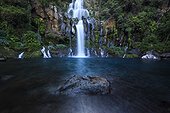 Waterfall in the Bassin des Aigrettes, Ravine Saint-Gilles, Reunion Island