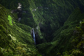 Waterfall in the Trou de Fer, Piton des Neiges Massif, Reunion Island