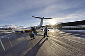 Akureyri airport. Greenland's entrance gate, February 2016