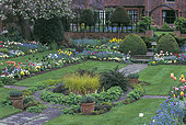 Chenies Manor Gardens, Creation of Elizabeth McLeod Matthews Planter, Rickmansworth, Buckinghamshire, England
