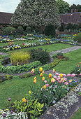 Chenies Manor Gardens, Creation of Elizabeth McLeod Matthews Planter, Rickmansworth, Buckinghamshire, England