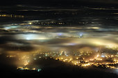 Fog and light pollution in Geneva, Switzerland