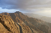 Highway on the Al-Hada Escarpment, Sarawat Mountains, Saudi Arabia