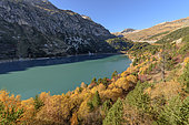 Plan of Aval, dam's lake above Aussois, Vanoise, Alps, France